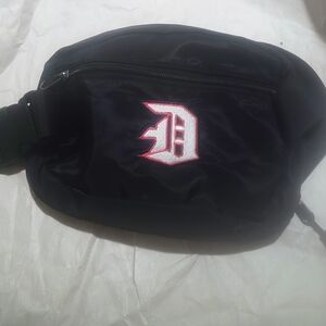 Detroit Black Belt Bag with Embroidered D Logo